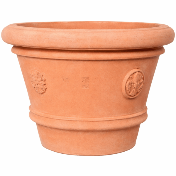 Terracotta Vase mit Wappen